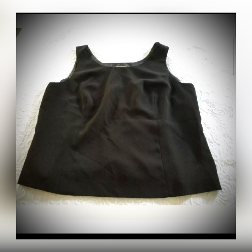 Womans 20W dressy tank top career lined classy Plus Size